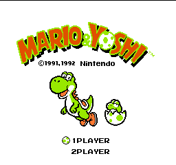 Mario & Yoshi title screen for NES